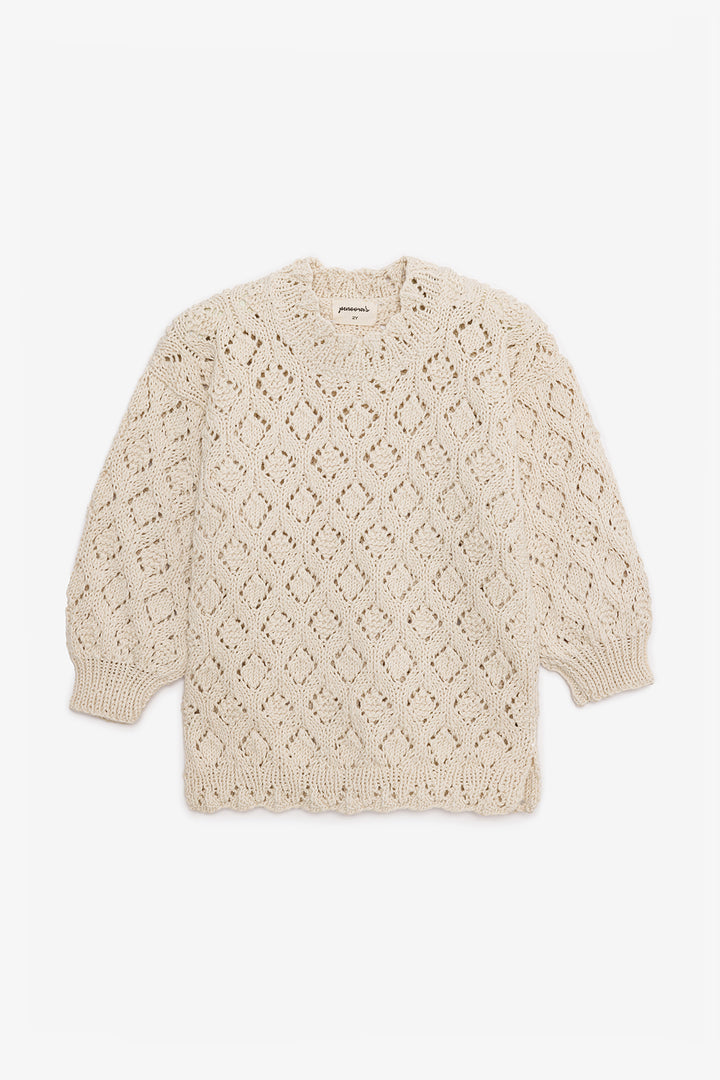 Diamond Cotton Pullover -Natural in stock