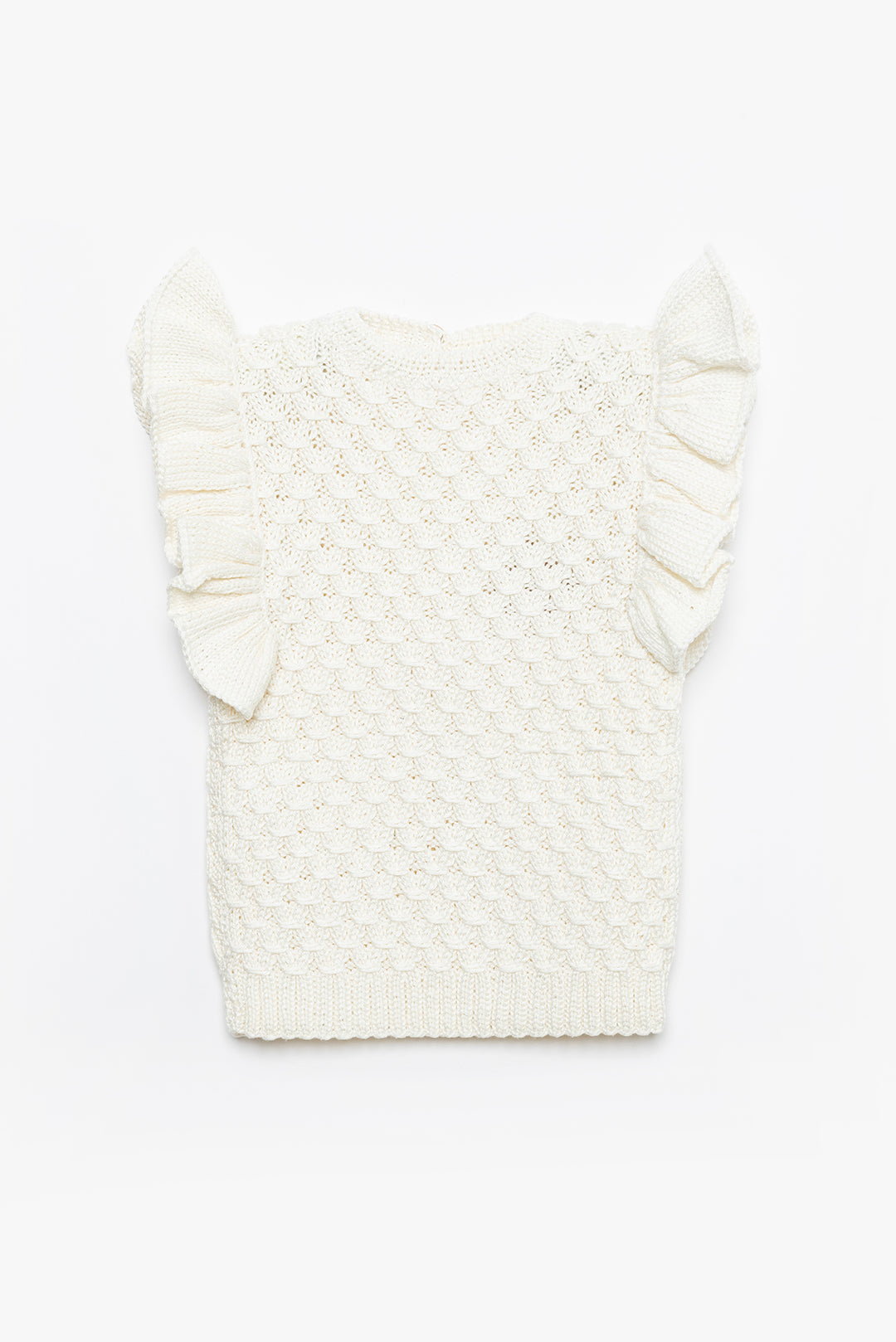 Frill Sweater Vest (mercerized cotton)