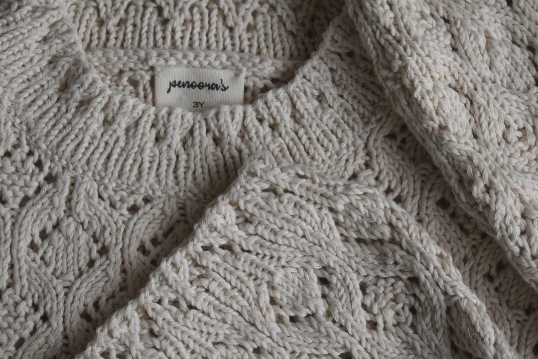 Diamond Cotton Pullover -Natural in stock